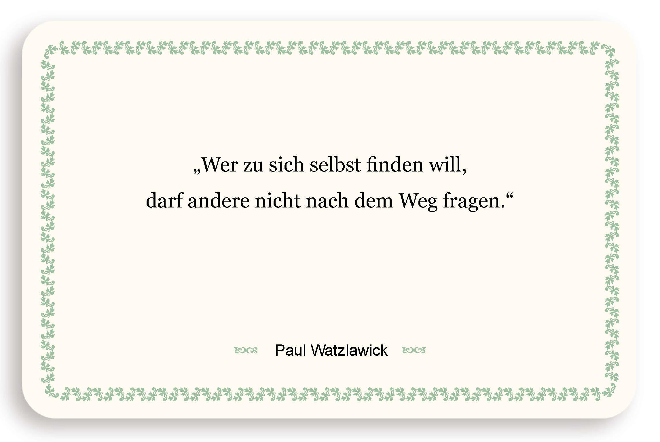 Zitatkarte - Der Weg